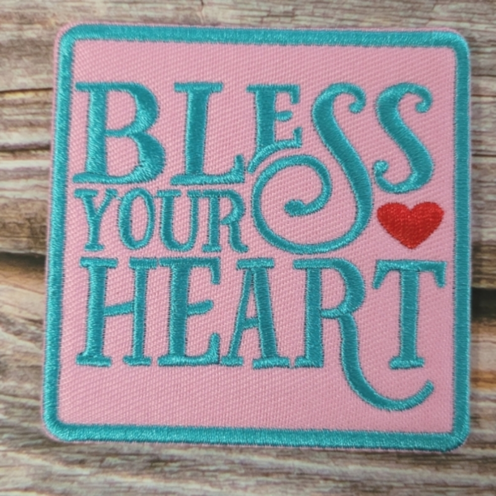 Bless Your Heart Southern Country Western Cowboy Slogan Embroidered Patch